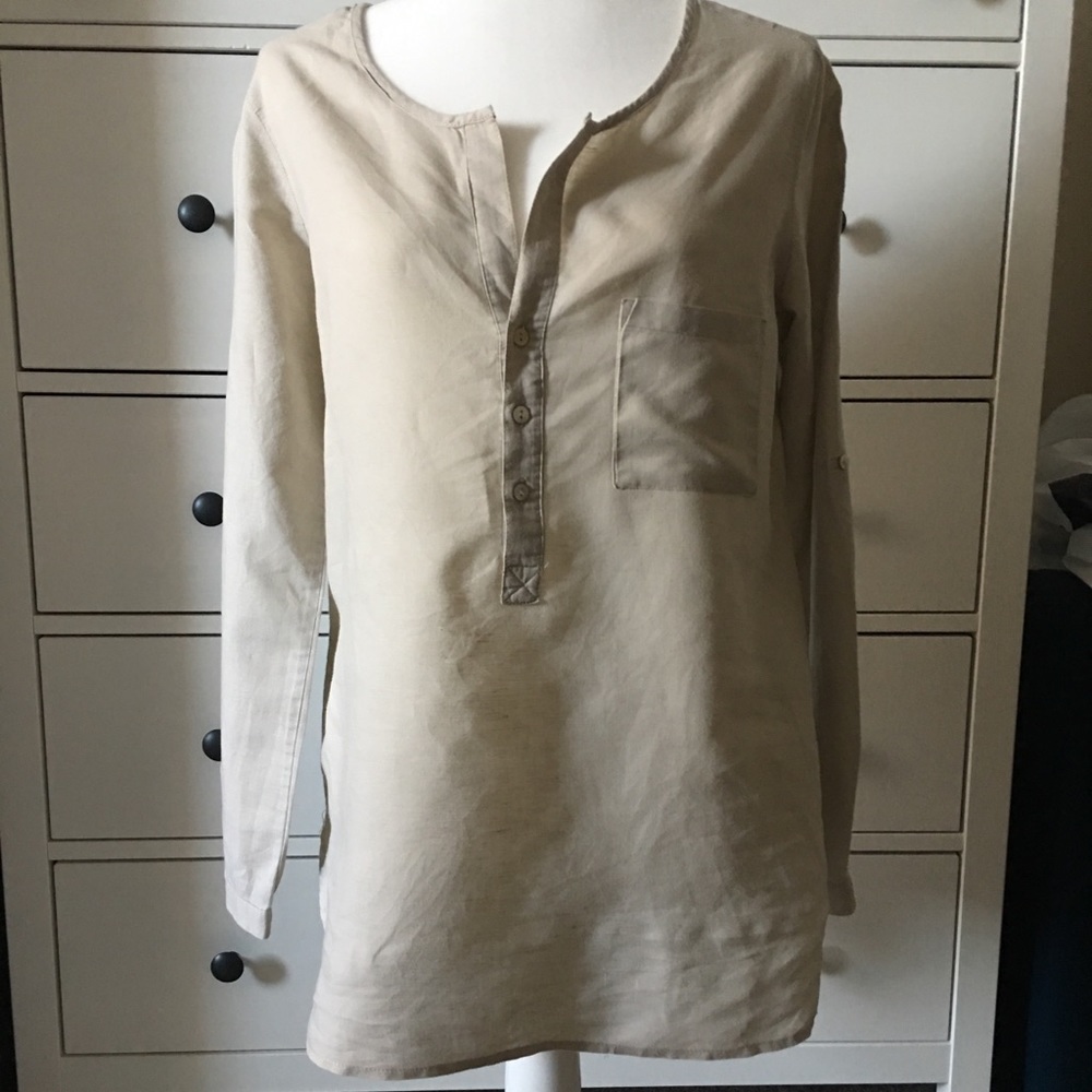 Max Studio Linen Blouse